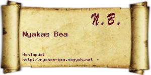 Nyakas Bea névjegykártya